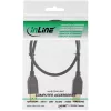 Kabel InLine USB 2.0, AM/AM, czarny, pozłacane styki, 1 m