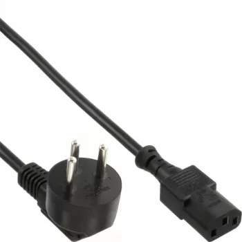 Kabel zasilający InLine 16652H Izrael typ H 3-pin IEC C13 męski 1,8m
