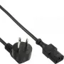 Kabel zasilający InLine 16652H Izrael typ H 3-pin IEC C13 męski 1,8m