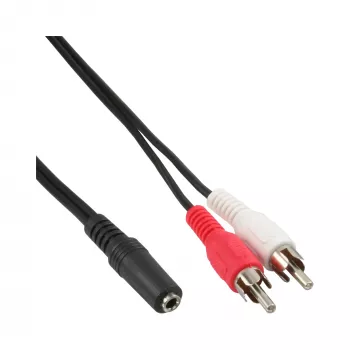 Kabel audio 2x RCA męski / 3,5 mm stereo żeński 5 m InLine 89940E