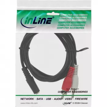 Kabel audio 2x RCA męski / 3,5 mm stereo żeński 5 m InLine 89940E