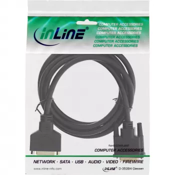 Kabel DVI-D Premium 24+1 męski na żeński Dual Link pozłacany 3m InLine 17763P