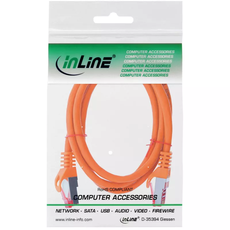 InLine Patch kabel S/FTP PiMF Cat.6 250MHz PVC miedź pomarańczowy 1.5m
