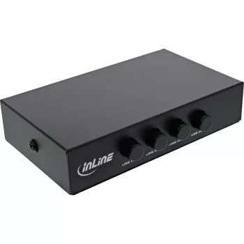 InLine USB 2.0 Switch Manual USB-A Device to 4 Computers Wired