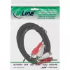 InLine kabel audio 2x RCA męski / żeński 5m, Męski, 2 x RCA, Żeński, 5 m, Czarny
