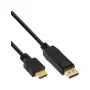 InLine 30 szt. opakowanie zbiorcze kabel konwertera DisplayPort na HDMI, czarny, 2 m