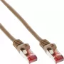 InLine Patch kabel S/FTP PiMF Cat.6 250MHz PVC miedź brązowy 0.25m