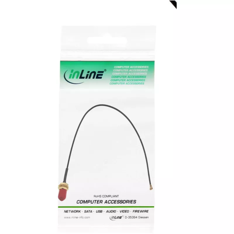 InLine WIFI adapter kablowya RP-SMA female to U.FL Plug 20cm