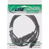 InLine Kabel Y CEE 7/7 wtyk kątowy / 3-pin IEC C13 i C5 wtyk, 2m