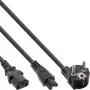 InLine Kabel Y CEE 7/7 wtyk kątowy / 3-pin IEC C13 i C5 wtyk, 2m
