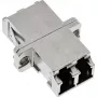 InLine adapter światłowodowy metalowy duplex LC/LC SM z ceramiczną tuleją i kołnierzem