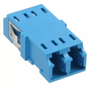 Adapter światłowodowy duplex LC/LC SM z tuleją ceramiczną niebieski InLine 89989D