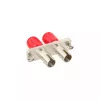 InLine Adapter światłowodowy metalowy duplex ST/ST MM tulejka ceramiczna z kołnierzem