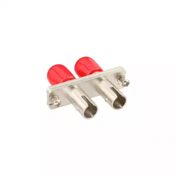 InLine Adapter światłowodowy metalowy duplex ST/ST MM tulejka ceramiczna z kołnierzem