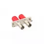 InLine Adapter światłowodowy metalowy duplex ST/ST MM tulejka ceramiczna z kołnierzem