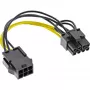 Wewnętrzna przejściówka zasilająca InLine 6-stykowa / 8-stykowa do kart graficznych PCIe PCI-Express