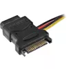 Kabel zasilający SATA żeński / 3x 4pin Molex męski 0,15 m InLine 29679
