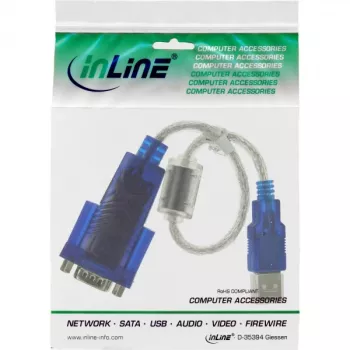 adapter kablowya z USB na 9-pinowe złącze szeregowe Sub-D Premium InLine 33304D