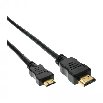 Kabel InLine HDMI mini, High Speed HDMI, AM/CM, pozłacane styki, 1m
