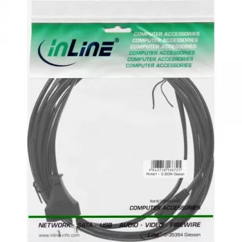 Kabel zasilający InLine, wtyk Euro / wtyk Euro8, czarny, 5 m