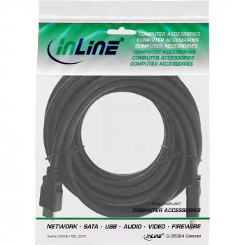 Kabel HDMI High Speed męski / męski czarny 5 m InLine 17605E