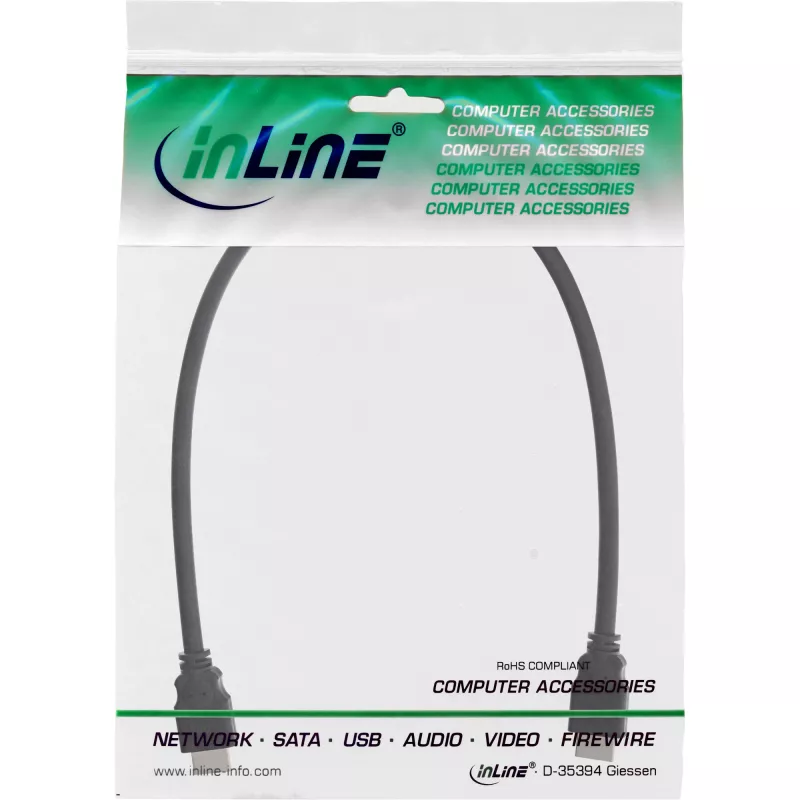 Kabel HDMI High Speed InLine 17601E 1m męski/męski czarny