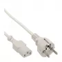 Kabel zasilający InLine, CEE 7/7 prosty / 3-pin IEC C13 męski, szary, 1,5 m