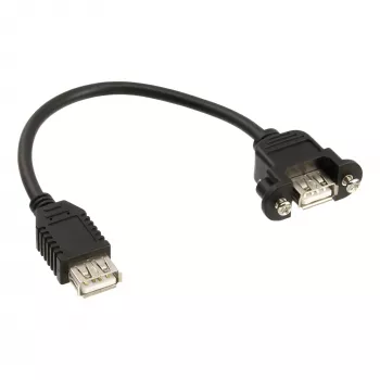 adapter kablowya InLine USB 2.0, żeńskie złącze typu A / złącze montażowe żeńskie typu A, 0,2 m