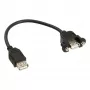 adapter kablowya InLine USB 2.0, żeńskie złącze typu A / złącze montażowe żeńskie typu A, 0,2 m