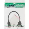 adapter kablowya InLine USB 2.0, żeńskie złącze typu A / złącze montażowe żeńskie typu A, 0,2 m