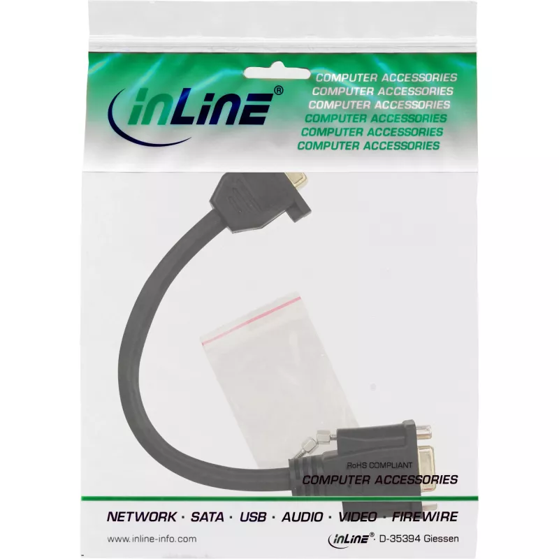 adapter kablowyowy InLine VGA 15 Pin VGA żeński / żeński 0,2 m