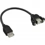 adapter kablowy USB 2.0 Typ A żeński / złącze panelowe Typ B InLine 33441F 0,2 m