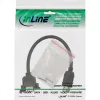 adapter kablowya InLine USB 3.0 typu A żeńskie / złącze do montażu w obudowie typu A, 0,20 m