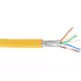Kabel krosowy InLine S/FTP PiMF kat. 6A bezhalogenowy 500MHz żółty 100m