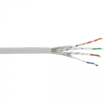 InLine Patch kabel S/FTP PiMF Cat.6A halogen free 500MHz biały 100m