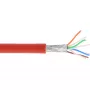 InLine Patch kabel S/FTP PiMF Cat.6A halogen free 500MHz czerwony 100m