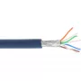 Kabel krosowy InLine S/FTP PiMF Cat.6A bezhalogenowy 500MHz niebieski 100m