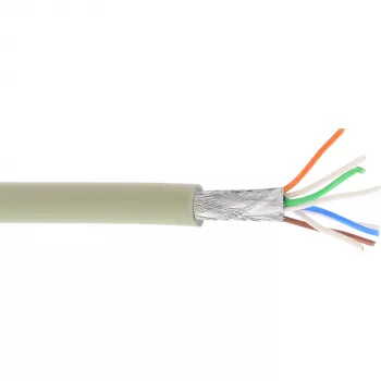 InLine Patch kabel S/FTP PiMF Cat.6A bezhalogenowy 500MHz szary 100m
