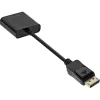 adapter kablowya DisplayPort InLine Basic, wtyk DP / gniazdo VGA, czarny, 0,15 m