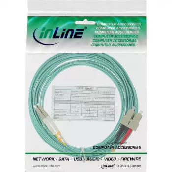 Kabel światłowodowy duplex LC/SC InLine 88641O 50/125µm OM3 1m