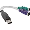 Konwerter InLine USB na PS/2 — wtyk USB Typu A męski / 2x gniazdo PS/2 żeńskie
