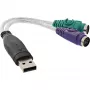 Konwerter InLine USB na PS/2 — wtyk USB Typu A męski / 2x gniazdo PS/2 żeńskie