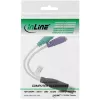 Konwerter InLine USB na PS/2 — wtyk USB Typu A męski / 2x gniazdo PS/2 żeńskie