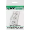 Listwa zasilająca InLine, 4-gniazdowa z uziemieniem CEE 7/3, biała, 1,5 m
