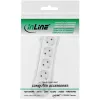 Listwa zasilająca InLine, 5-drożna z uziemieniem CEE 7/3, biała, 1,5 m