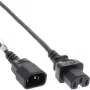 Przedłużacz zasilający InLine, złącze do zastosowań wysokotemperaturowych IEC-C15/IEC-C14, prosty, 2 m