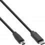 InLine Kabel USB 2.0, wtyk USB-C męski / mini-B męski (5pin), czarny, 2m