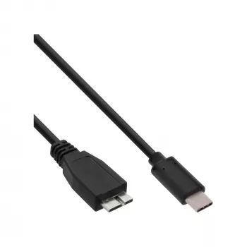 Kabel USB 3.2 Gen.1x2 InLine 35726 0.5m USB-C męski Micro-B męski czarny