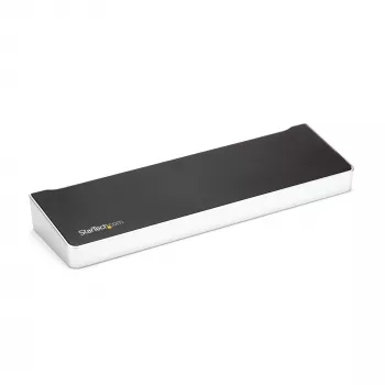 StarTech.com Stacja dokująca 4K USB-C, potrójna stacja dokująca do monitorów UHD 4K, Mac i Windows, USB-C na HDMI i DisplayPort, zasilanie 60 W, hub USB 5 Gb/s 5x – TAA