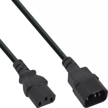 Przedłużacz zimnego urządzenia C13 C14 InLine 16605 czarny 0,5 m